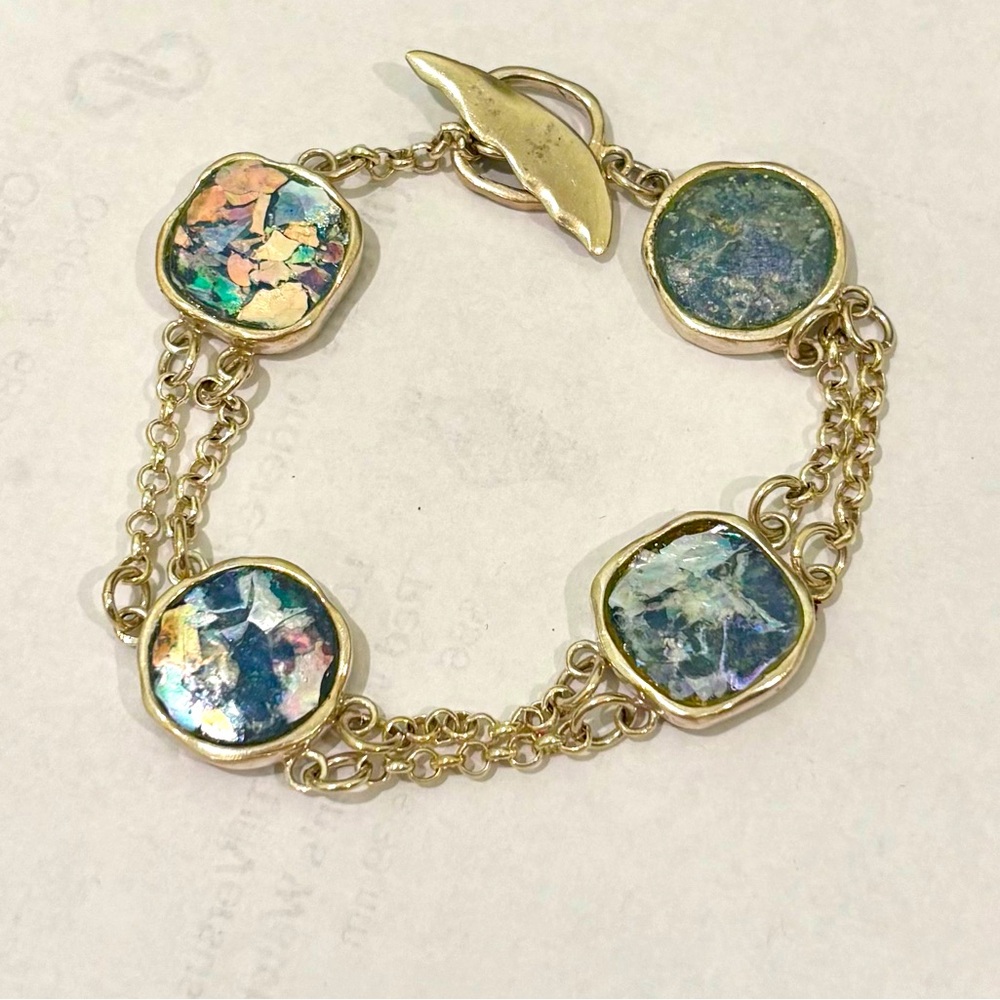Abalone Vintage Signed Bracelet